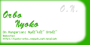 orbo nyoko business card